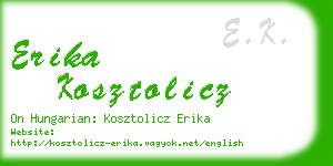erika kosztolicz business card
